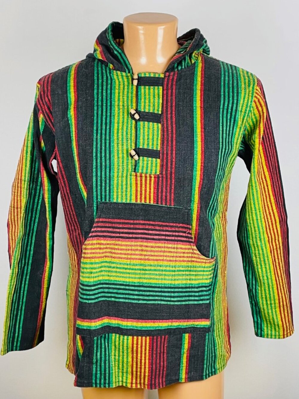 Kathmandu Imports Baja Hoodie Sz L Boho Hippie Surf Indie Festival Streetwear